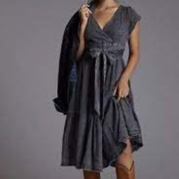 Pilcro Anthropologie Denim Midi Dress - Picture 1 of 7